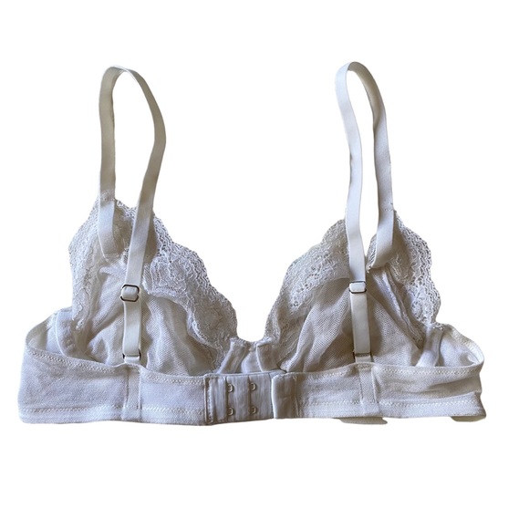 Hanro Of Switzerland Cotton Lace Soft Cup Bra Size 6/8 Small - Picture 2 of 6